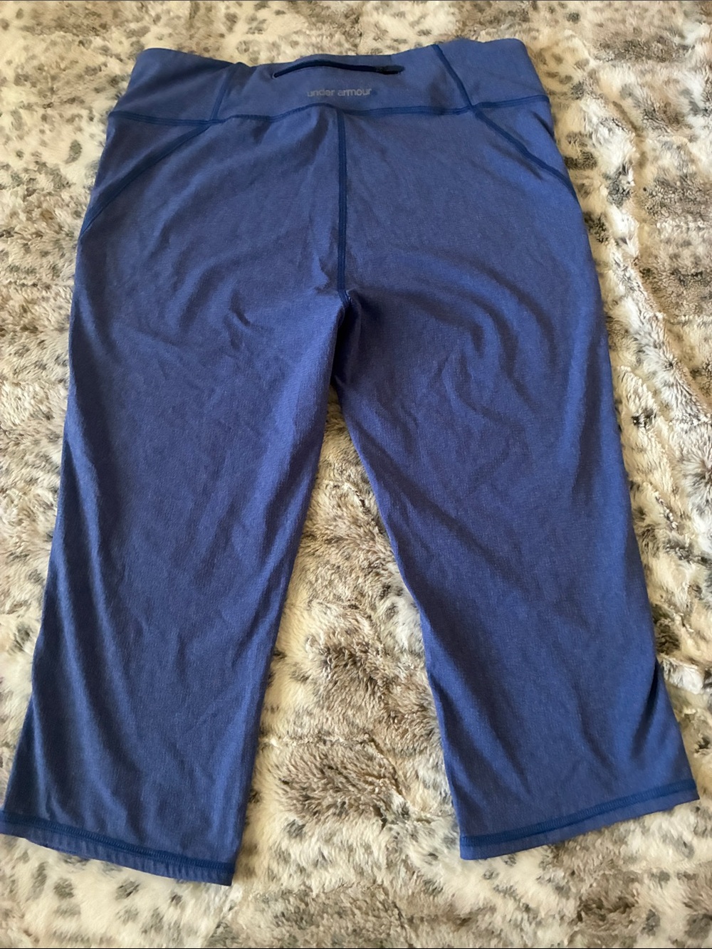 Under Armour Royal Blue Cropped Performance Leggings - Picture 6 of 10